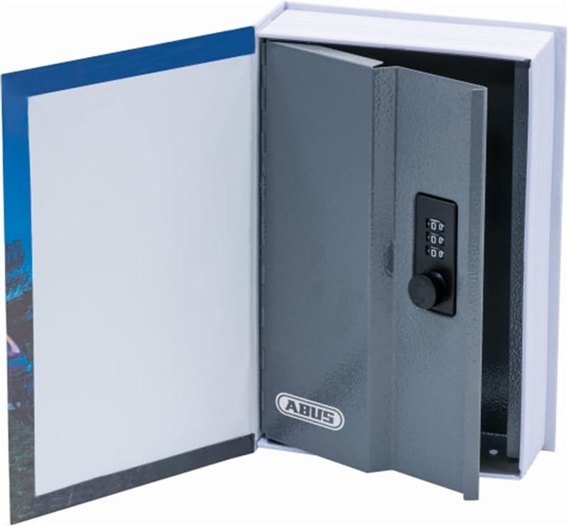 ABUS Buchsafe mit Zahlenschloss – Versteck für Wertsachen, Blau