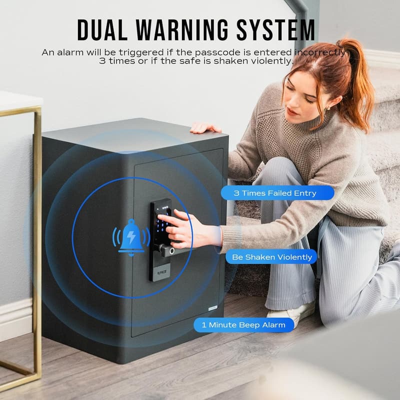 Biometrischer Fingerabdruck-Safe für Zuhause und Büro, 80 L