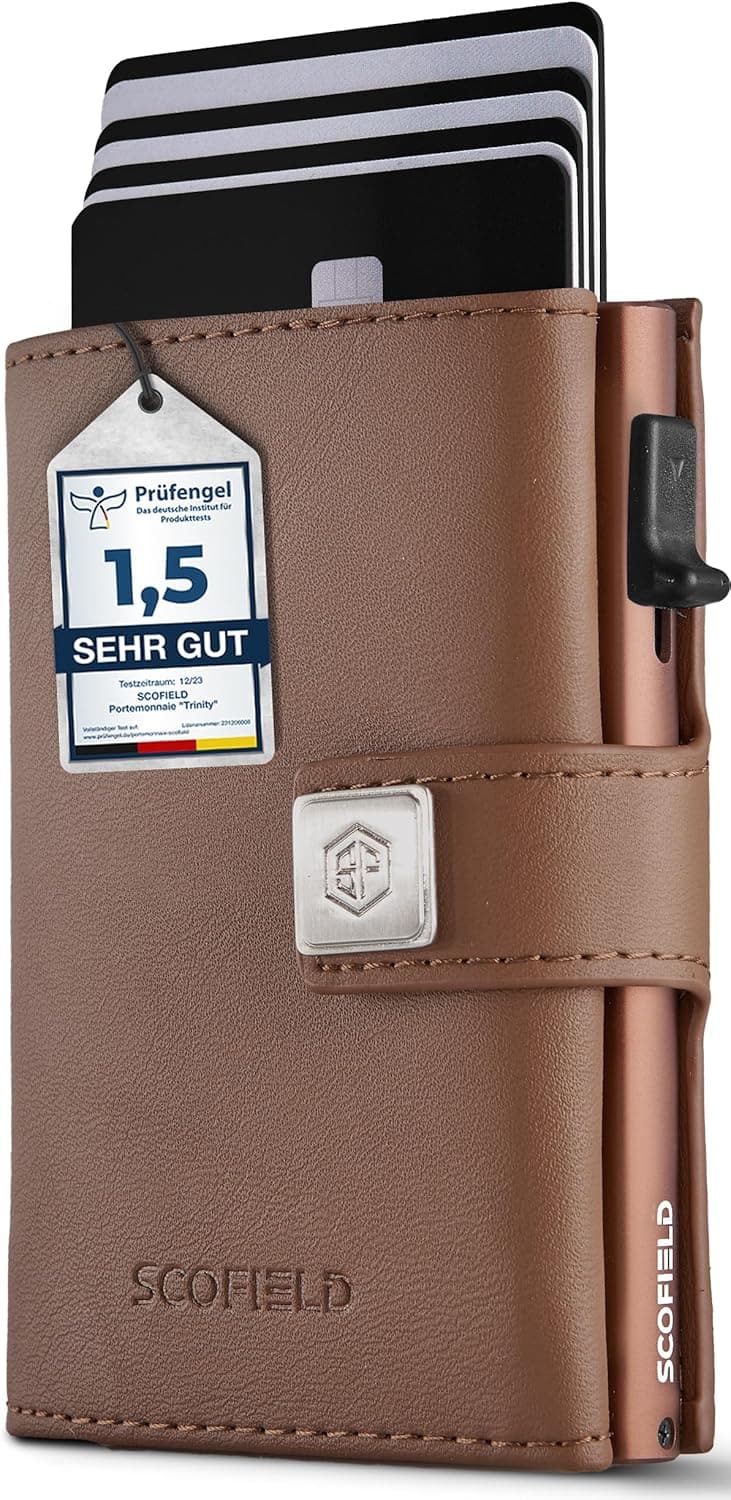 Trinity Premium Slim Wallet für Männer mit Münzfach und RFID-Schutz