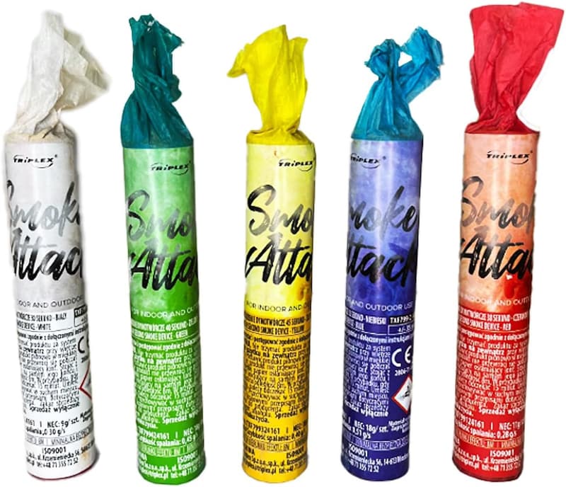 Vulkanrauchgenerator - 5 Stück, Smoke Color Mix, 35 Sek. Dauer