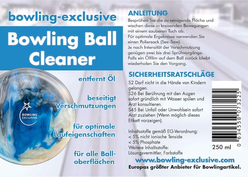 Bowling Ball Cleaner 250 ml - Exklusiver Bowlingkugelreiniger