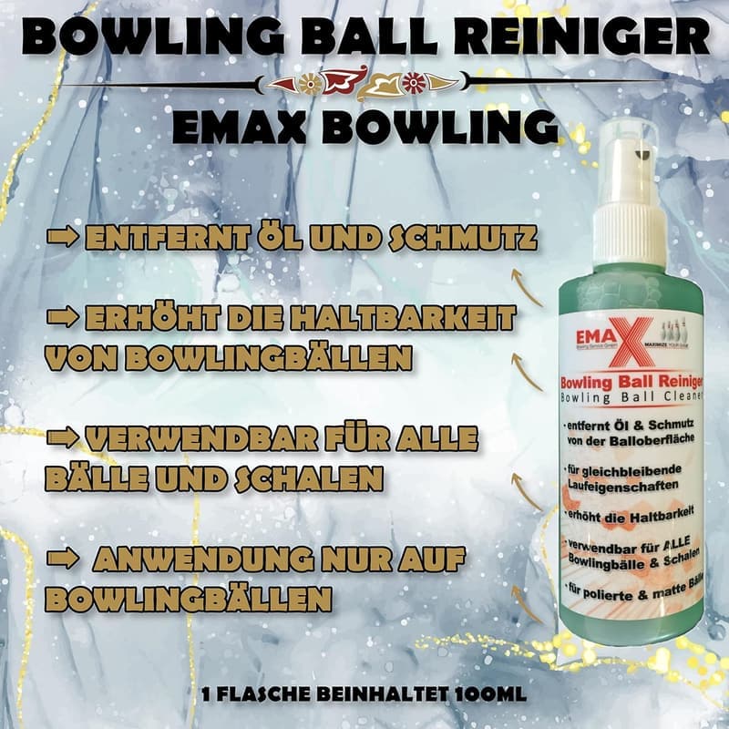 EMAX Bowling-Ball-Reiniger 100ml - Schnelle und einfache Anwendung