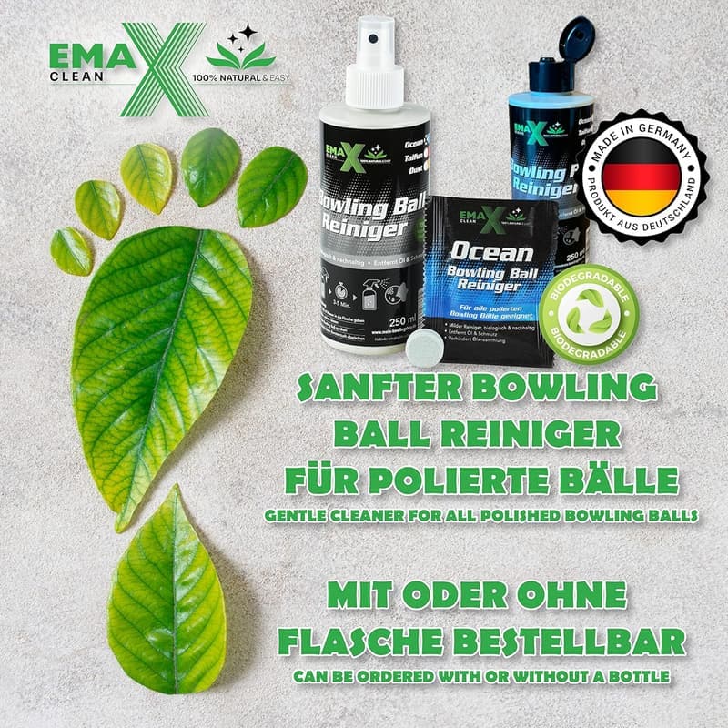 EMAX CLEAN Ocean | Bowling-Ball-Reiniger in Tab-Form | Made in Germany