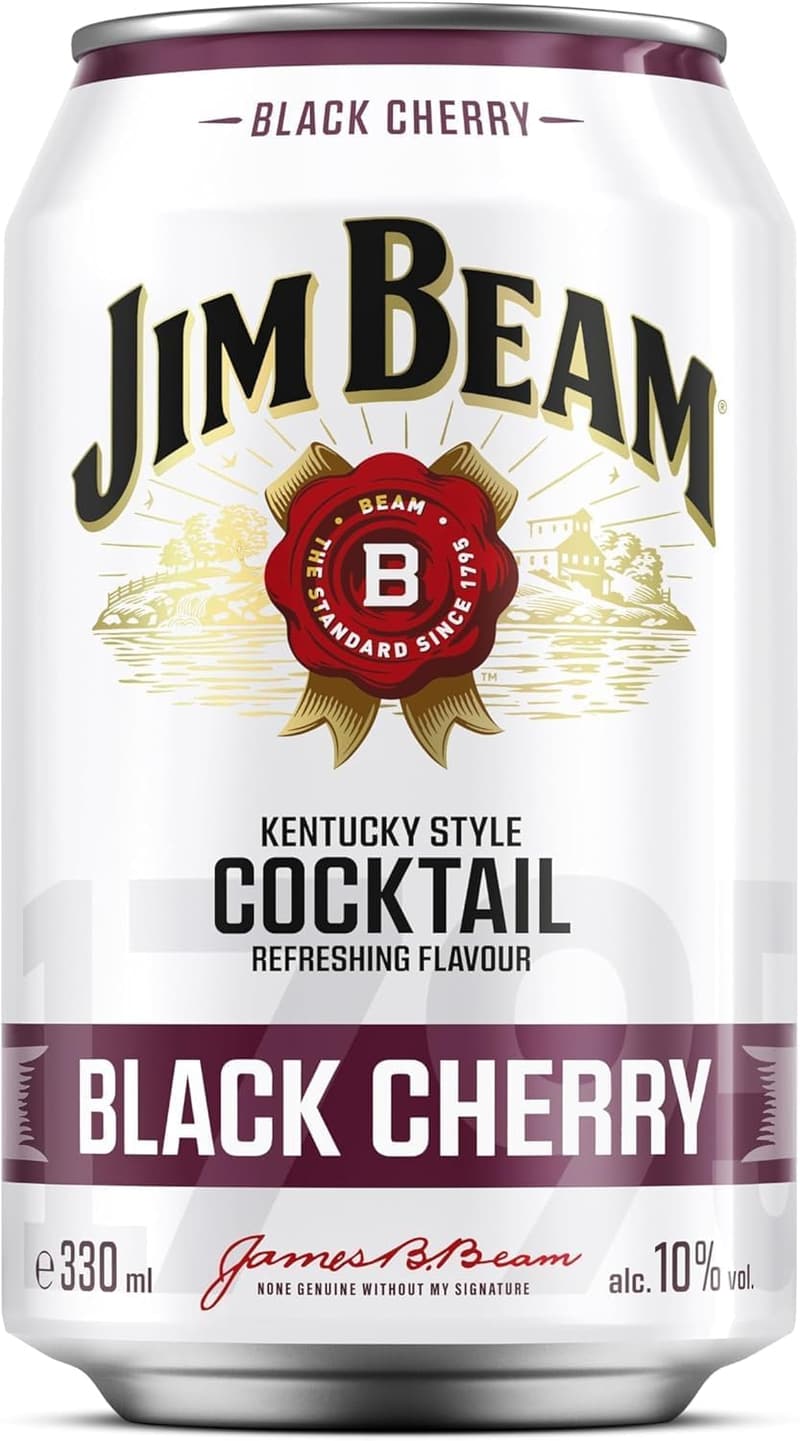 Jim Beam Black Cherry Bourbon mit Schwarzkirsche | 10% Vol. | 12 x 330ml