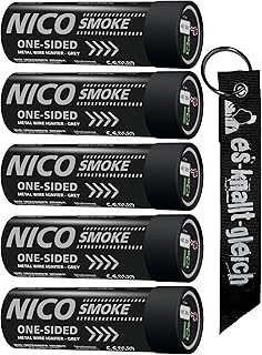 Smoke Grenades 5er Pack in Rot, Blau, Gelb, Grün, Orange, Lila, Grau und Weiß von NICO Europe