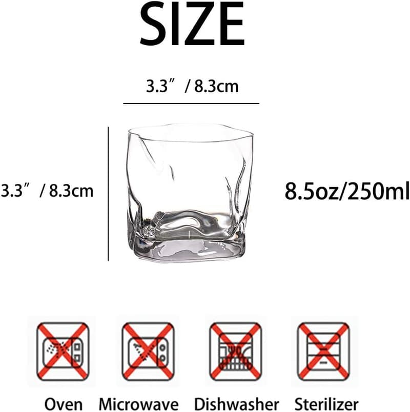 Stylisches Set Whiskygläser 250ml für Papa, Ehemann und Freunde