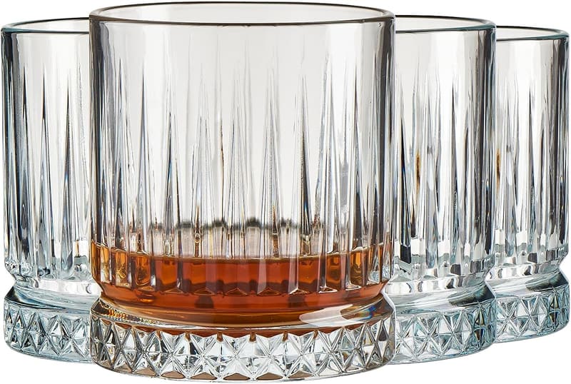 Elysia Whiskey Gläser Set - 4 Kristallklare Tumbler für Papa