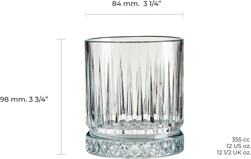 Elysia Whiskey Gläser Set - 4 Kristallklare Tumbler für Papa