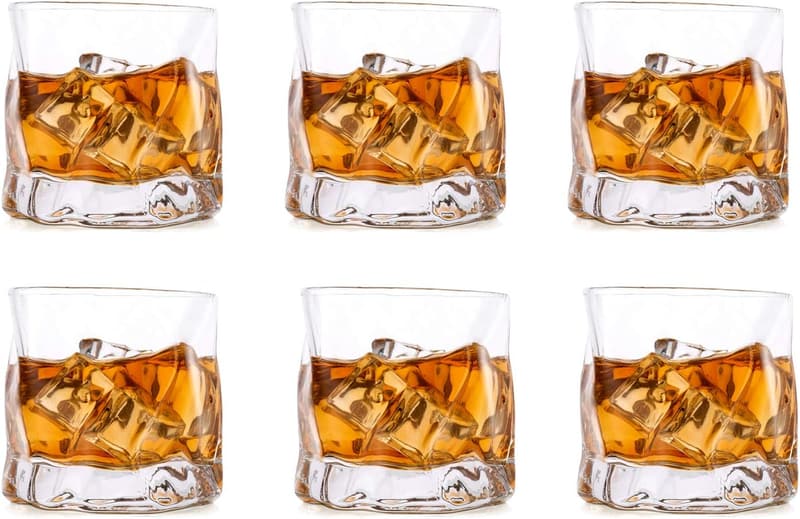 Set aus 6 modischen Whiskygläsern 250ml – ideal für Papa und Ehemann
