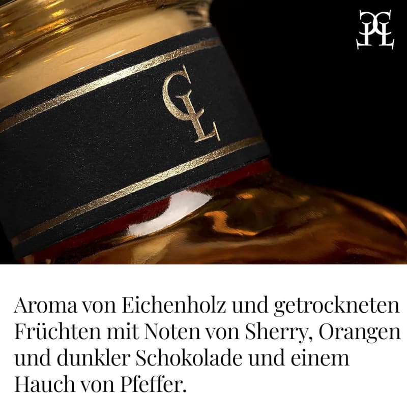 Premium 12 Jahre alter Malt Whisky mit 23K Blattgold – Geschenkset für Genießer 70 cl