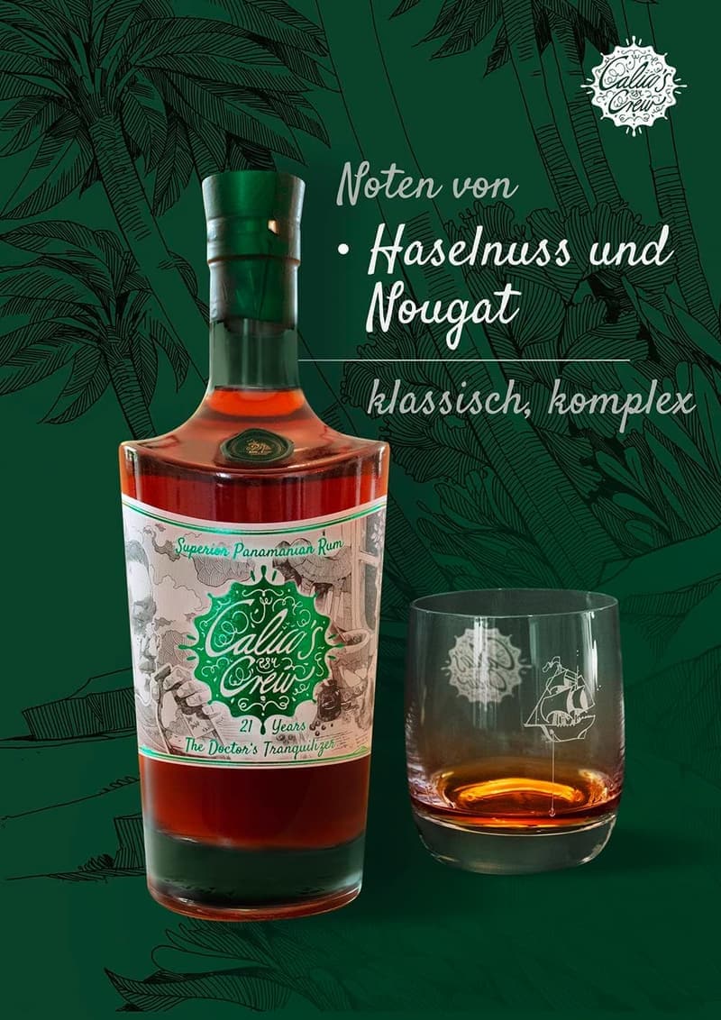 Premium Rum Geschenkset aus Panama mit 21 Jahre Reifung und Holztruhe