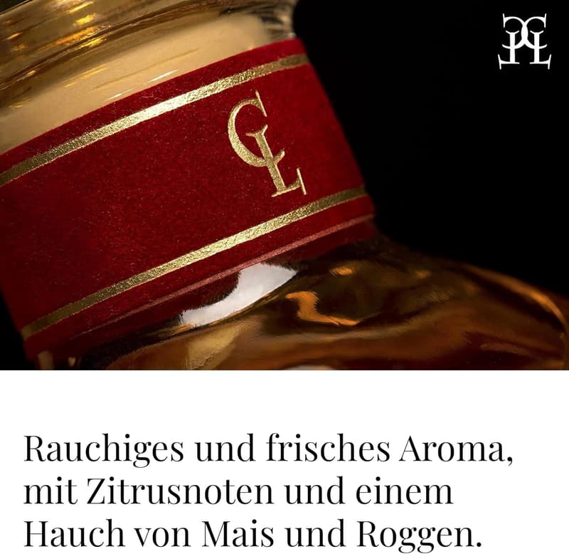 Premium Whisky 1818 mit 23K Blattgold - Vanille & Rauch - 70 cl