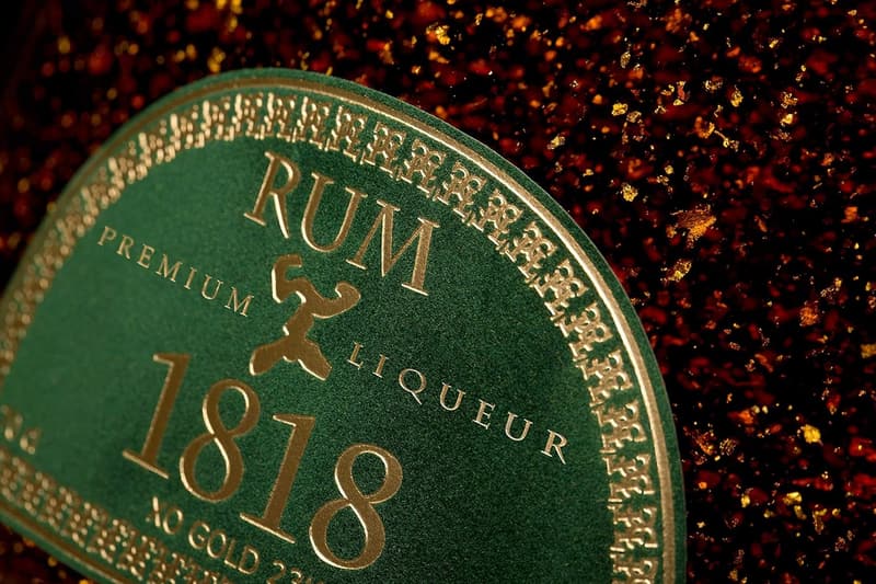 1818 Rum XO Geschenkset mit 23K Blattgold – Dominikanischer Rum für Paare