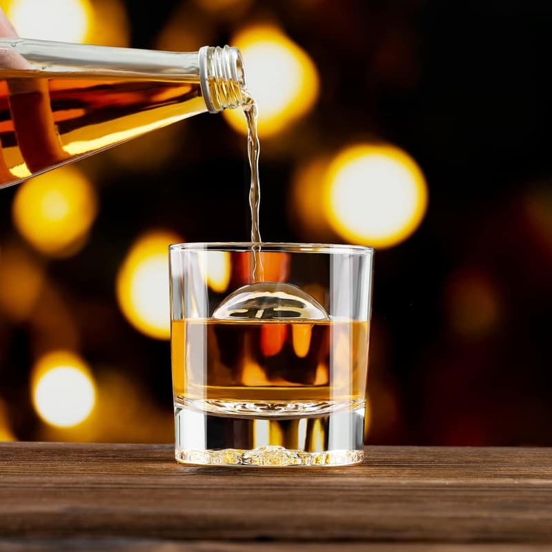 Whisky-Gläser Set mit Löwenmuster, 2 Tumbler, 300ml - Männergeschenk