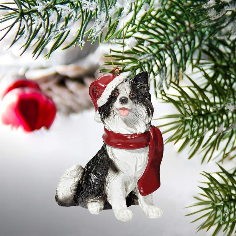 Weihnachtsbaumschmuck Boston Terrier von Design Toscano