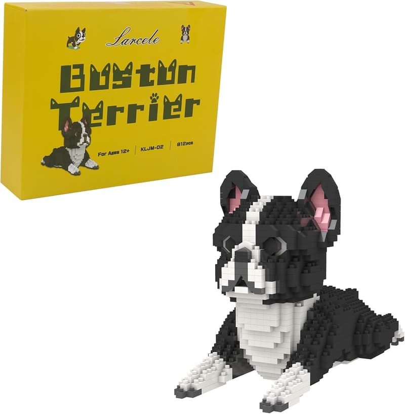 Mikro Bauklötze für Boston Terrier – 812 Teile Spielzeugsetz