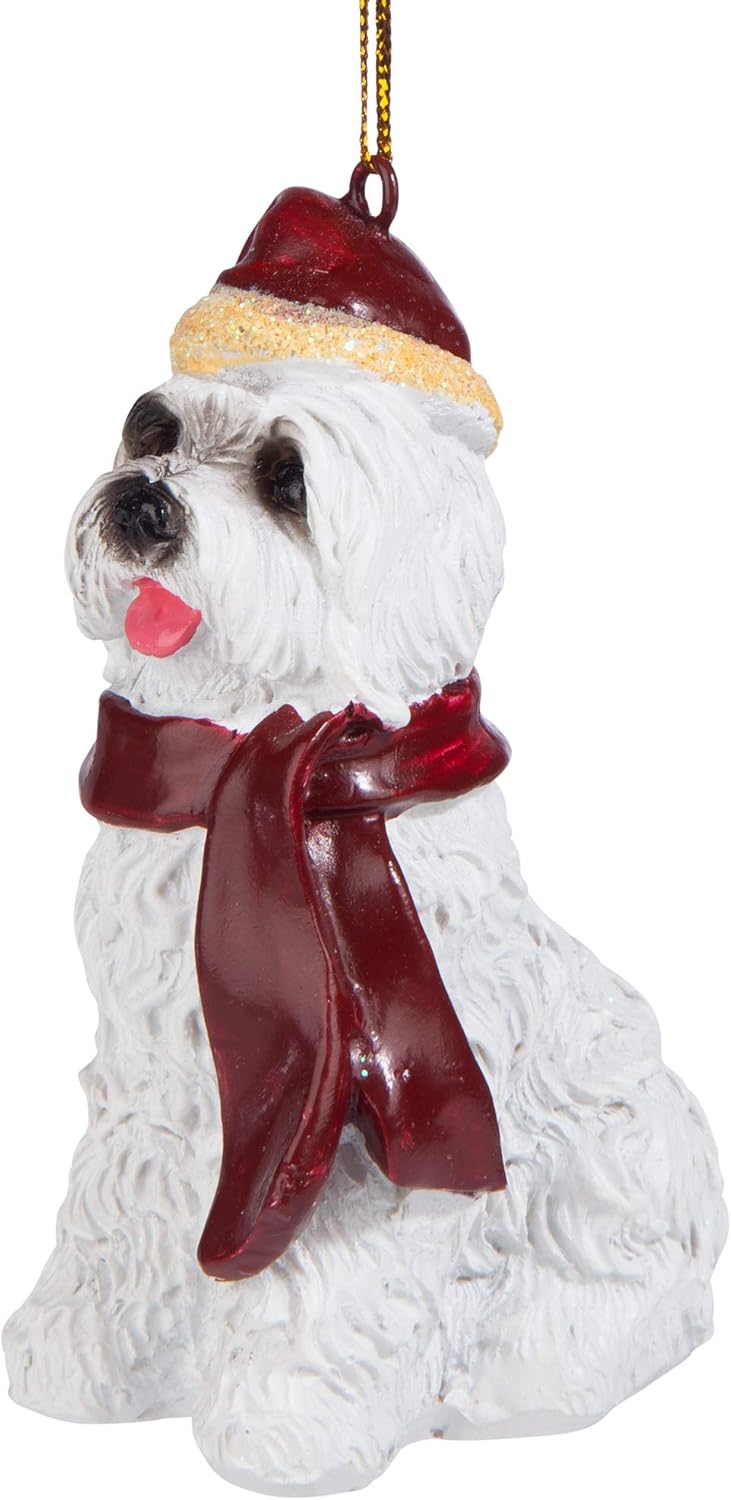 Boston Terrier Skulptur - Buntes Urlaubshund Ornament