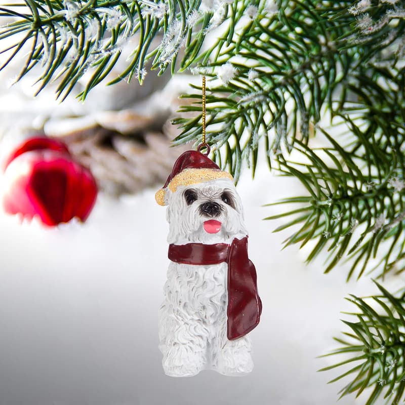 Boston Terrier Skulptur - Buntes Urlaubshund Ornament