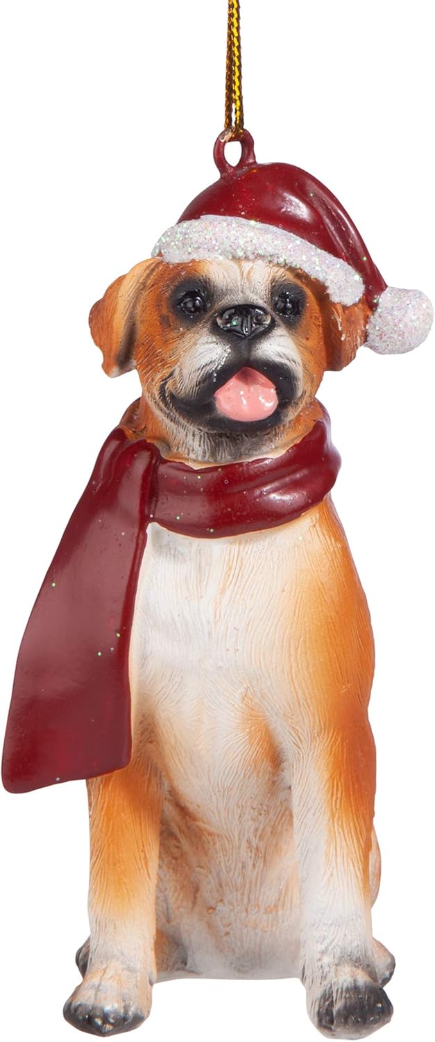 Boston Terrier Hundesculptur für den Urlaub – Vollfarbig