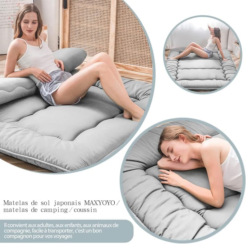 Klappmatratze 90x190 cm – Gepolsterte Japanische Tatami Schlafmatte
