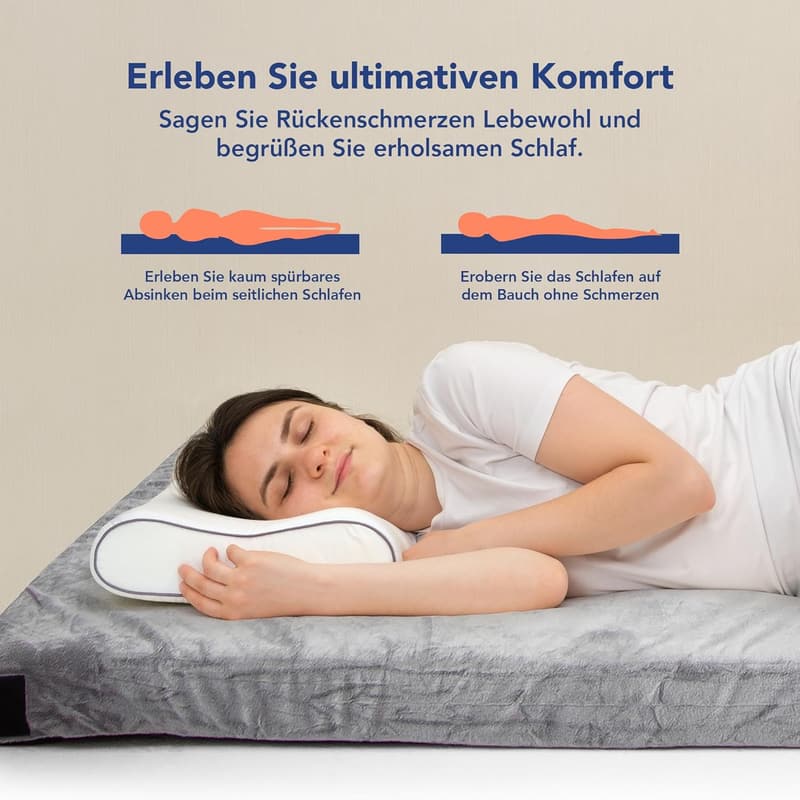 Camping Schlafmatratze 90x200 cm aus Memory-Schaum, leicht und wasserdicht