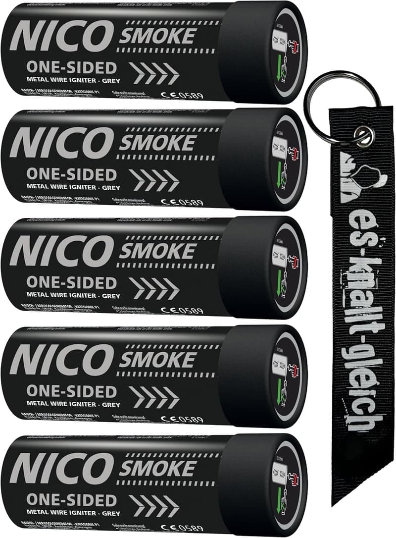 Smoke Grenades 5er Pack in 80 Sekunden – Farbenmix von NICO Europe