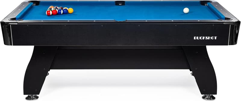 Billardtisch 7ft mit Kugelrücklauf und Zubehör - Buckshot Blackmagic