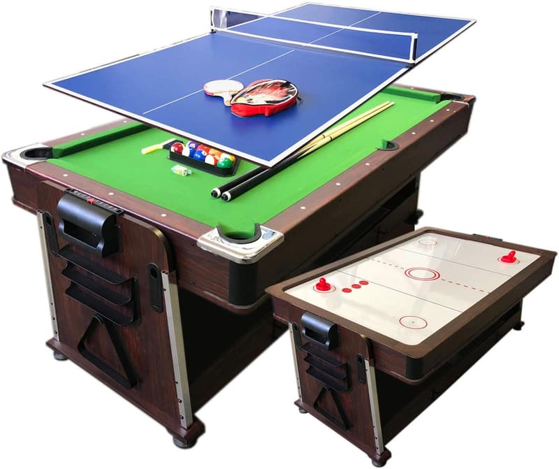 Billardtisch 7 FT mit Tischhockey und Tischtennis, Modell Mattew
