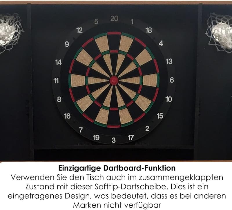 Riley Supersize klappbarer Billardtisch 196 cm mit Tischtennis