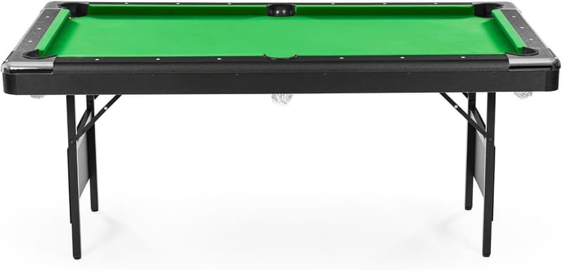 Klappbarer 6 Fuß Billardtisch mit Zubehör – Buckshot Atlanta in Grün/Schwarz