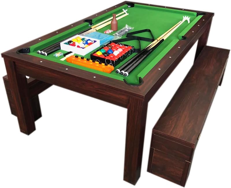 Billardtisch 7 FT für Billardspiele mit Tischplatte und Bänken