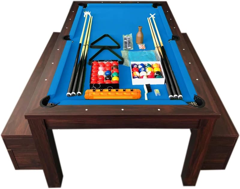 Billardtisch 7 FT mit Tischplatte und Bänken für Billardspiele