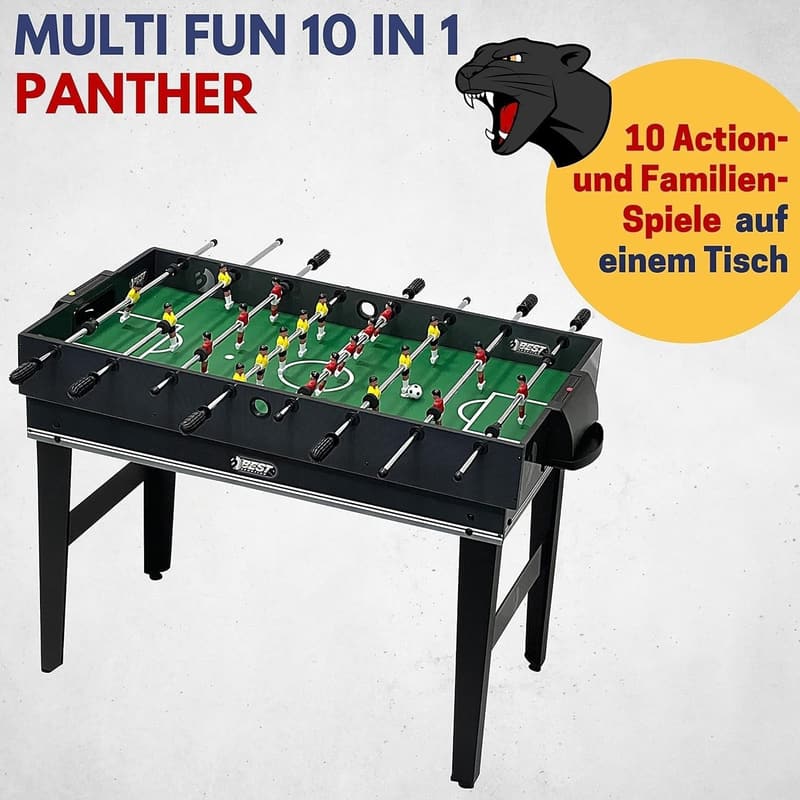 10-in-1 Multigame-Tisch für Kinder und Erwachsene - Tischfußball & mehr