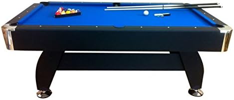 Robuster Pool Billardtisch 7 ft in Blau mit Zubehör, 145 kg