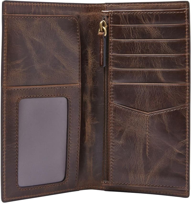 Fossil Derrick Herren Portemonnaie-Set aus Leder und Polyester