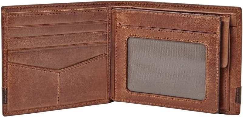 Fossil Herren Geldbörse aus Leder, Bifold-Design, 11,43 cm
