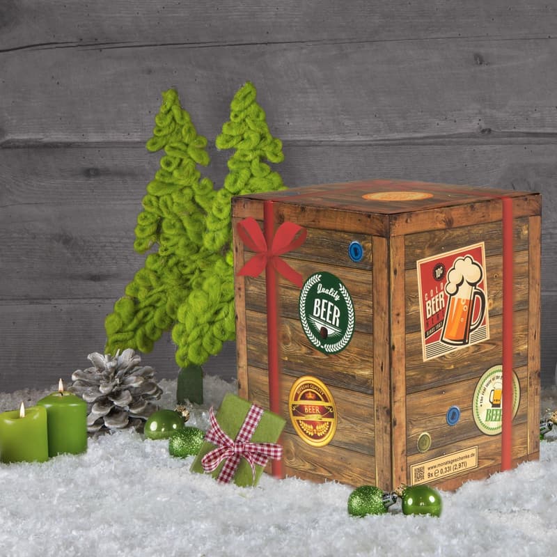 Bier Geschenke Box für Männer mit Bierbuch und Geschenkkarten