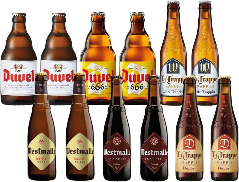 Belgisches Biergeschenkset – 12 Top-Biere von Duvel & Westmalle
