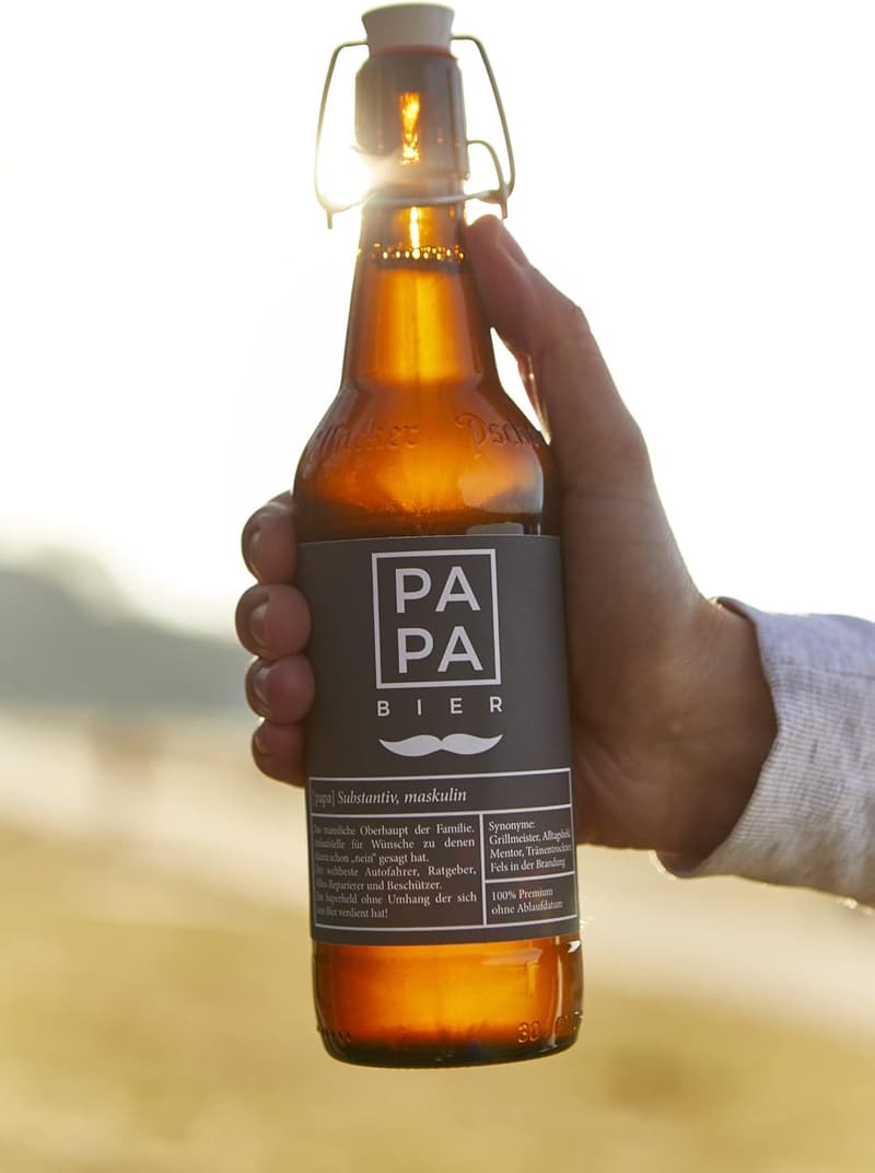 Vatertagsgeschenk: Selbstklebende Bieretiketten für Papa (6 Stück)