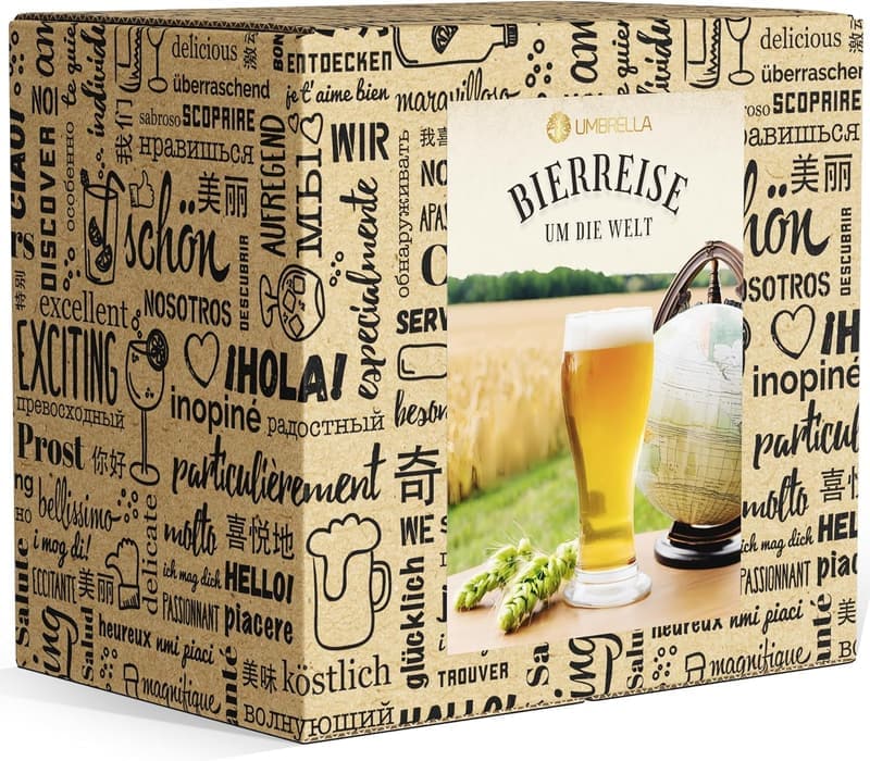 Geschenkbox mit 12 Bieren der Welt für Männer - inklusive Tasting-Anleitung