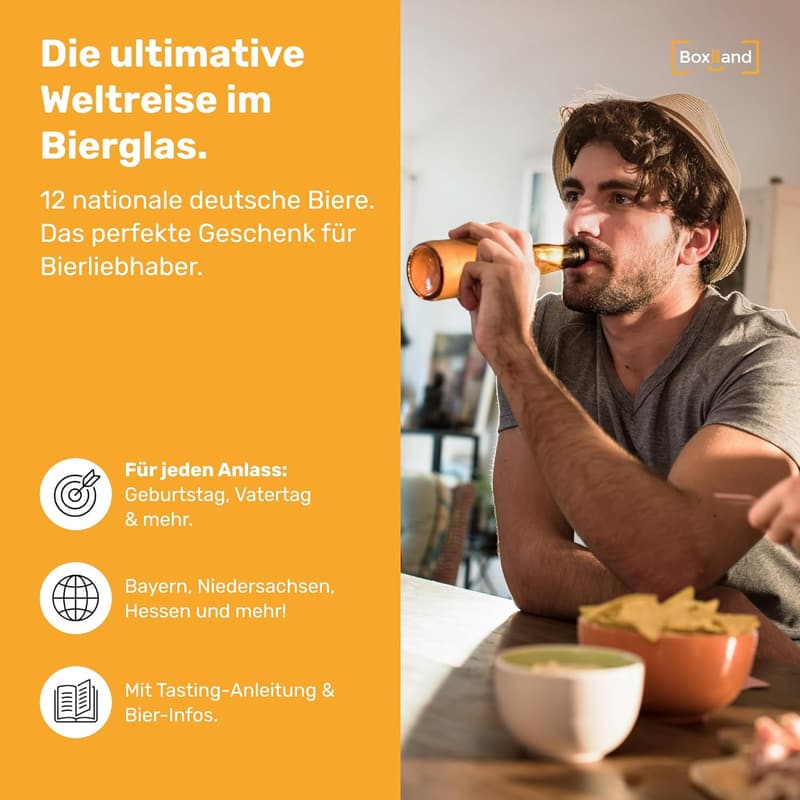 Geschenkset für Männer: 12 Bierspezialitäten aus Deutschland 0,33l