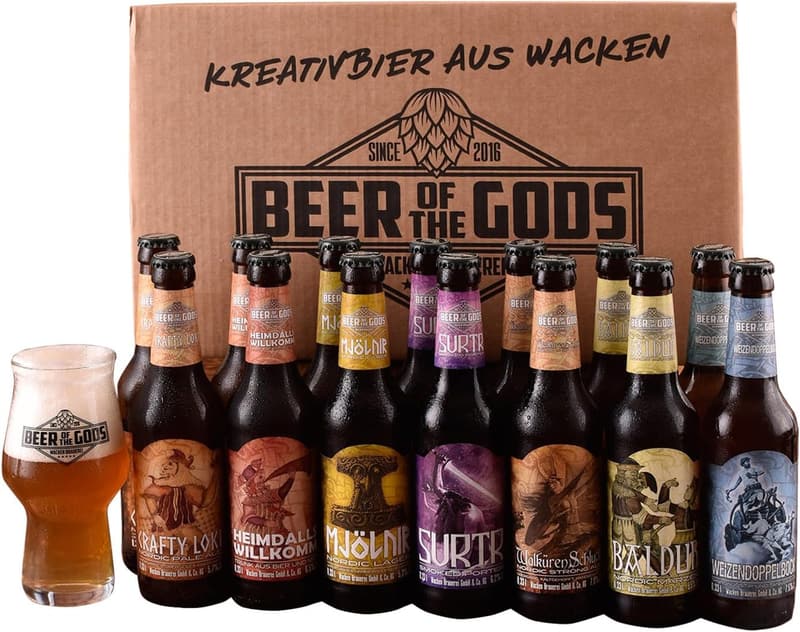 Wacken Brauerei Craft Beer Box mit Glas - Geschenkset für Männer