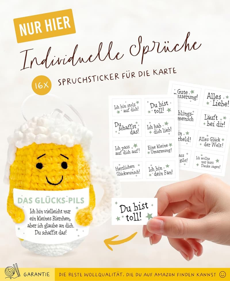 Glücks-Pils Ingo Geschenkset mit Pocket Hug für Männer