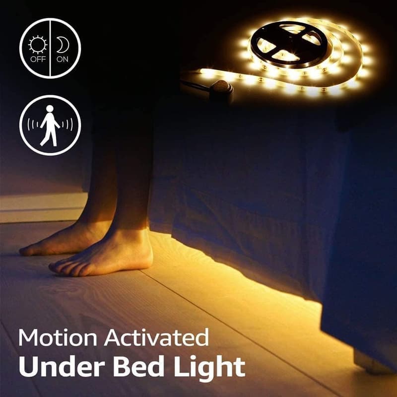 Bewegungsmelder LED Nachtlicht für Kinderbett, dimmbar, 1,2m