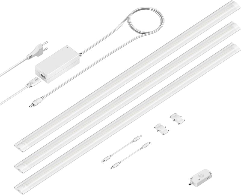 LED Unterbauleuchte SIRIS mit Bewegungsmelder, warm-weiß, 3er Set