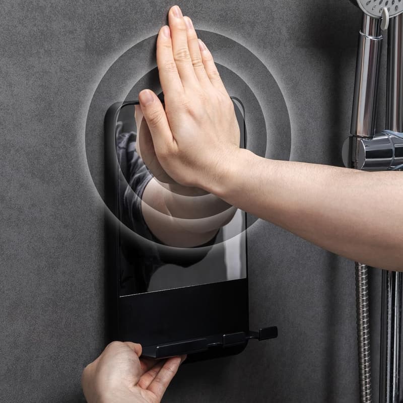 Beschlagfreier Duschspiegel für Männer – Abnehmbar, bruchsicher, wasserdicht