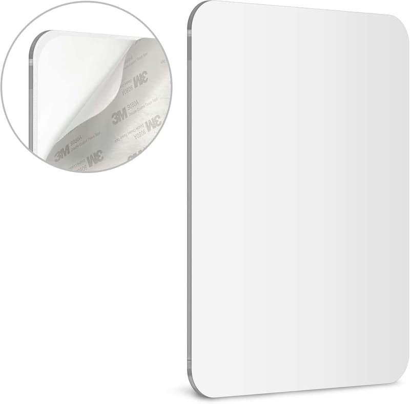 Duschspiegel mit 3M Selbstklebefläche – Unzerbrechlich, 17,5x22,5 cm