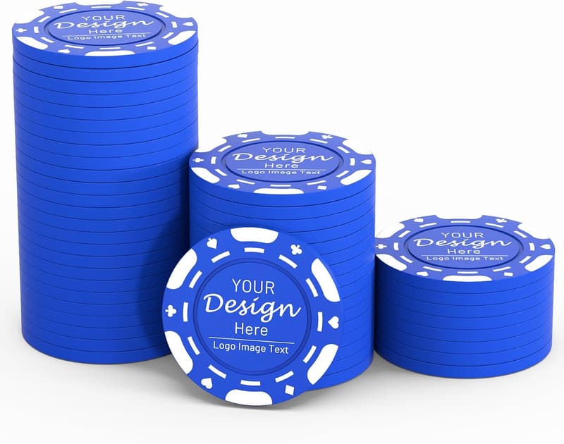 Personalisierte ABS-Poker-Chips für Partys – 100–1000 Stück in 9 Farben