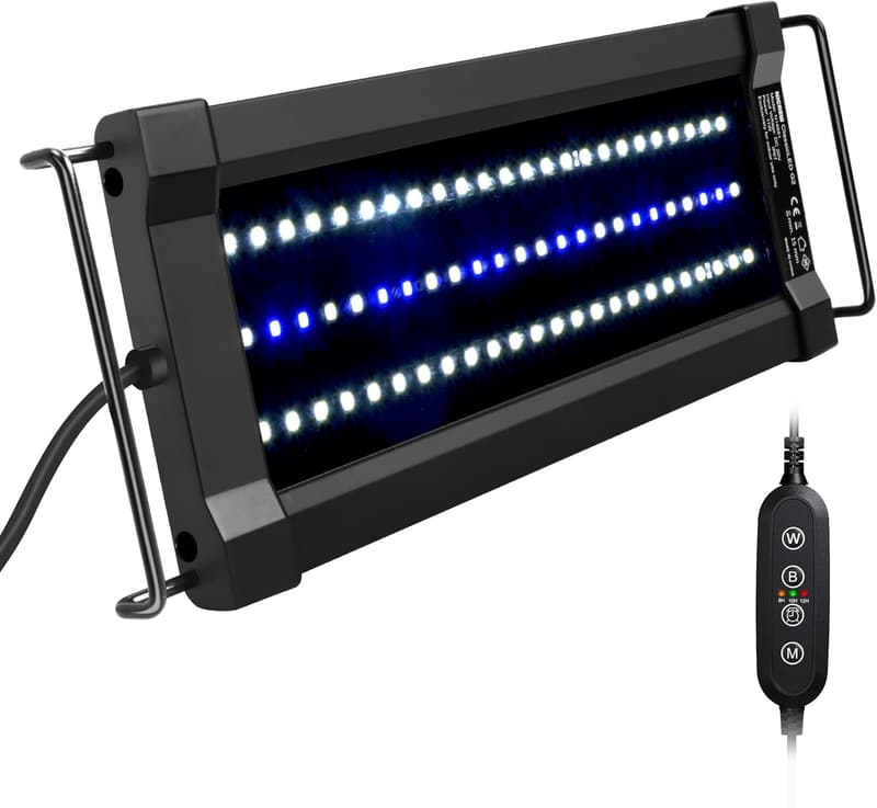 NICREW Steuerbare LED-Aquariumbeleuchtung mit Mondlicht, 30-43cm, IP67 wasserdicht