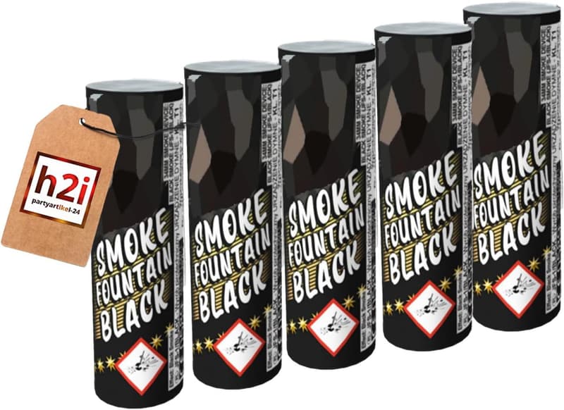 Schwarze Rauchfackel mit starkem Rauch – 5 Stück, 45 Sekunden Rauchzeit